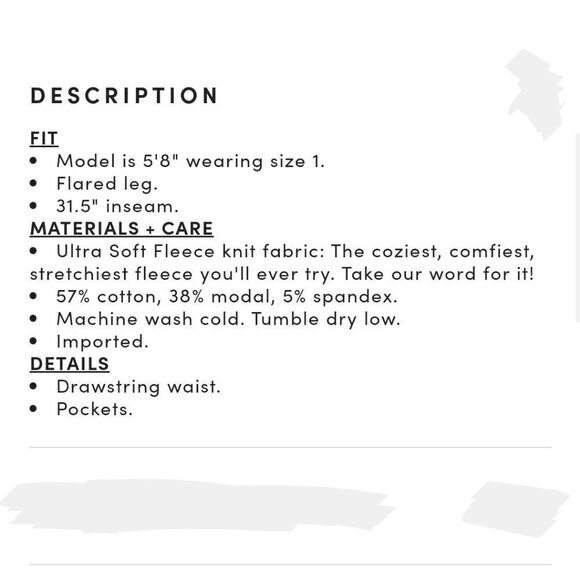 Torrid flare Pant ultra soft fleece olive size 2 / 2X / 18-20 - Picture 6 of 6